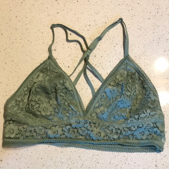 sage green bralette